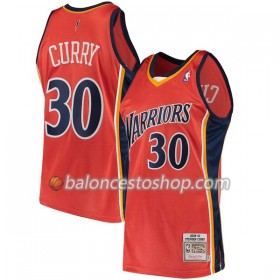 Camiseta Hombre NBA Golden State Warriors Stephen Curry 30 Hardwood Classics Naranja Swingman